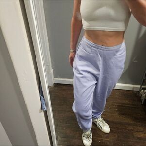 Vintage Pastel Purple 100% Cotton Baggy Trousers Eagle's Eye